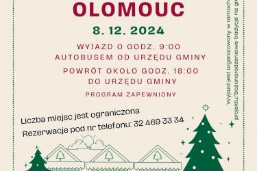 Wyjazd na Jarmark Bożonarodzeniowy OLOMOUC 