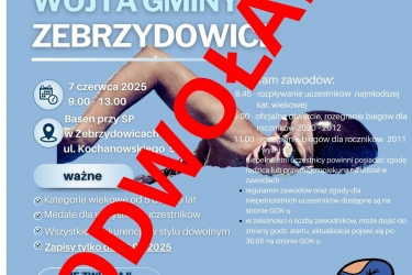 ODWOŁANE! Zawody pływackie pod patronatem Wójta Gminy Zebrzydowice