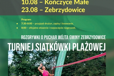 Turniej Piłki Siatkowej Plażowej  o Puchar Wójta Gminy Zebrzydowice 2025 (Regulamin)