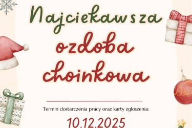 Konkurs: "Najciekawsza ozdoba choinkowa"
